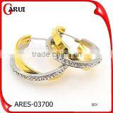 Mix Color Earrings Vintage Rhinestone Simple Design Earrings thumbnail-1