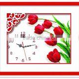 2014 DIY handcraft clock cross stitch