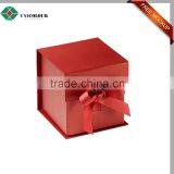 Custom Design Paper Folding Gift Box With Ribbon Closure
