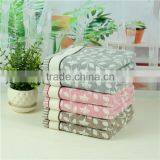 100% Cotton Jacquard Towel The Leaves Pattern Design Face Towel thumbnail-3