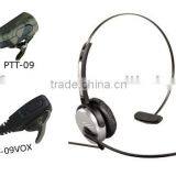 Super Lightweight Over-the-head Two Way Radio Headset With Flexible Boom Microphone WT1001 thumbnail-1