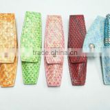 various color pu leather pen box for single mini ball pen as a gift set