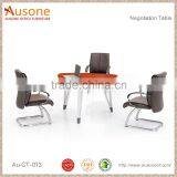 With Aluminum Base Triangular Wood Veneer Meeting Table