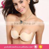 OEM Hot Nude Sexy Silicone Invisible Strapless Backless Quarter Cup Bra thumbnail-1