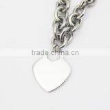 Top Quality Stainless Steel Chunky Chains Heart Necklace thumbnail-3