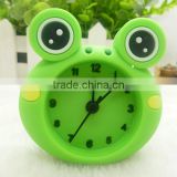 2015 cartoon animal character cheap customized PMS color colorful silicone table clock