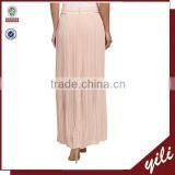 Maxi Skirt With Accordion Style Design Elastic Waistband Long Dress thumbnail-3