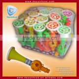 Factory low MOQ football trumpet toy candy
