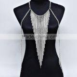 Gold And Silver Plated Long Necklace Fashionable Body Chain Jewelry thumbnail-1