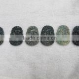 Black Obsidian and Indian agate buddha carving charm and pendants for jewelry making, craft supplies and jewelry supplies