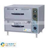 Electric Stainless Steel Food Warmer Cabinet With Two Layers Restaurant Food Warmer (SUNRRY SY-WDD2) thumbnail-2
