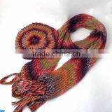 Knitted Women Winter Colorful Hat and Scarf Set thumbnail-2