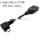 L Angle Micro B USB OTG Data Cable for Samsung Galaxy SII S2 I9100
