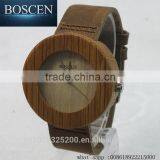 BOSCEN New Arrival Women Natural Bamboo Wooden Watches With Genuine Cowhide Leather Lovers Luxury Wood Watches Idea Gifts