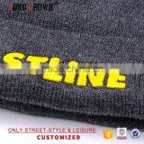 Fashion Dark Gray Custom Acylic Beanie Hat Knitted Hat thumbnail-2