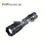 POPPAS S3 Super Bright Rechargeable Mini Zoom Led Tactical Torch Flashlight thumbnail-2