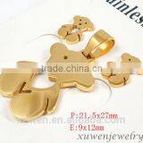 2016 Bear Shape Mat Finish Steel Jewelry Sets Jewelry Fashion