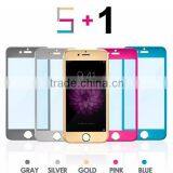 OEM Colorful 3D Curved Edge to Edge Titanium Alloy Tempered Glass Screen Protector for Iphone6 Manufacturer