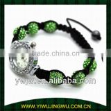 Green Threaded Crystal Watch Bracelets (JW-G2512)