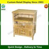 Natural Bamboo Nightstand With 2 Drawers and Shelf YM5-1434 thumbnail-1