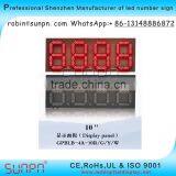 Thailand Led Gas Price Sign Changer 8.8.8.8 10 Inch R/G/Y/W Color thumbnail-1