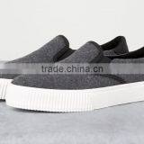 Grey Felt Slip on Platform Shoes Women Sneakers Cheap Casual Canvas Shoe Woman 2016 thumbnail-1