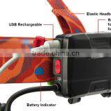 High Quality USB Rechargeable Infrared Induction Led Headlamp Best for Camping Hiking