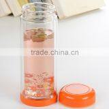 280ml Transparent Custom Double Wall Heat-resistant Tea Cup Portable Pyrex Glass Water Bottle thumbnail-4