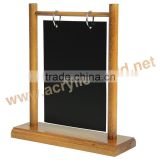 bar used wooden menu holder with chalkboard