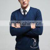 Classic V Neck Knitted Sweater For Man thumbnail-5