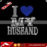 I Love My Husband Hotfix Rhinestone Transfer Iron on Applique for Tshirt thumbnail-1