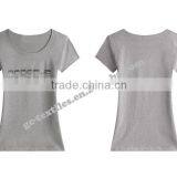 Girl's Hot Fix Rhinestone Slim Short Sleeve T-shirts for Promotion thumbnail-4