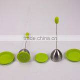 Food Grade Silicone Steel Tea Mug Glass Strainer Teaspoon Infuser Diffuser thumbnail-3