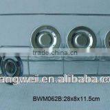 4pcs Transparent Glass Spice Jar Set