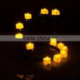 Amazon Hot Seller Led Yellow Flicking Tealight Drop Tear Led Tealight Candle Flameless Tealight Candles Battery Powered Candles thumbnail-5