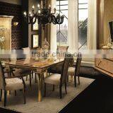 2016 NEW ITEM European Style Beige Color Solid Wood Dining Room Set/Italian Classic Inlay Dining Room Furniture (MOQ=1 SET) thumbnail-1