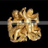 Glorious Decorative Fruit Bowl, Gold Color Fruit Bowl With Handles, Gilt Decorative Arts & Crafts thumbnail-3