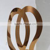 Latest Banquet Rose Gold Stainless Steel Dining Chair With Dinner thumbnail-2