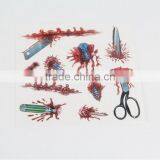 Halloween Simulation Tattoo Sticker Halloween Scar Wound Real Blood Personality Transfer Tattoos thumbnail-3