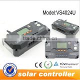 40A LCD Display Screen Dual USB Smart Solar Charge Controller PWM Solar Panel Energy Power System Controller