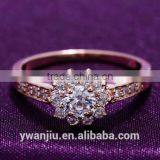 Wholesale Stock Small Order Fashion Women Flower Zircon Rings thumbnail-2