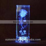 3d Laser Crystal Rose Wedding Gift Souvenir thumbnail-2