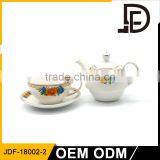 Hot Sale High Quality 450ml Ceramic One Person Coffee Set Tea Pot Cup Set for One thumbnail-2