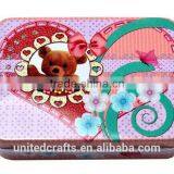 New Small Storage Jars Rectangular Iron Tin Gift Jewelry Holder Storage Box 1Pcs thumbnail-5