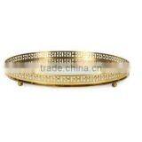 Gold Plated Round Tray thumbnail-1
