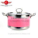 Pink Green Yellow Colorful Hot Sale Shape Stainless Steel Soup Cooking Pot Set thumbnail-2