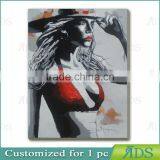 Amazon Hotselling 100% Handmade Wall Art Beautiful Girl Sex Oil Picture Painting thumbnail-1