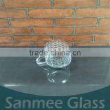 Mini Embossed Glass Beer Mug With Handle thumbnail-3