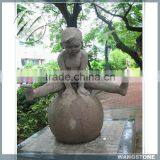Stone Nude Naughty Boy Statue for Garden Decor thumbnail-1