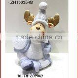 Hand Painted Ceramic Deer for Chrismas Decoration thumbnail-1